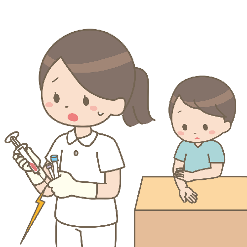 うっかり自分の手に注射器の針を刺してしまった看護師