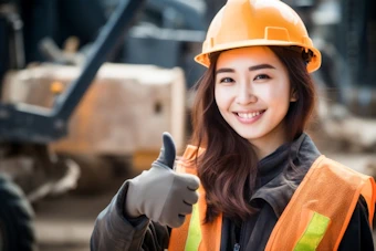 女性トラックドライバー