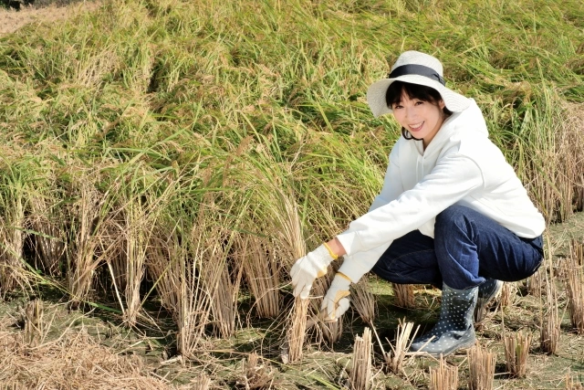 農業で働く女性