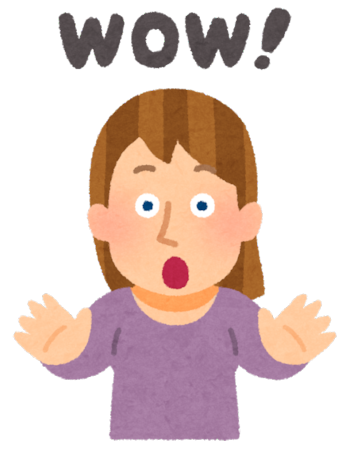 驚く外国人女性