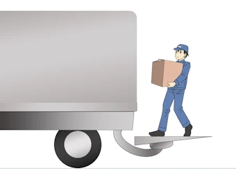 昇降板をステップとして用いる