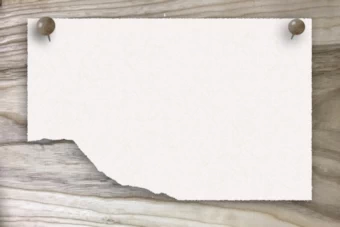 壁に掲示された書類