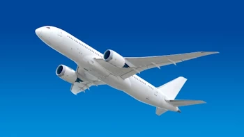 上昇中の航空機